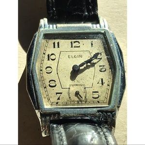 1936 ELGIN Deco 35mm Automatic Wrist Watch SOLD